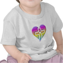 Cross and hearts #5 ( 3-D pastel ) T Shirt
