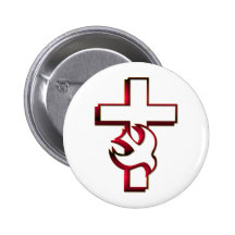 Cross and Holy Spirit / Holy Ghost Button