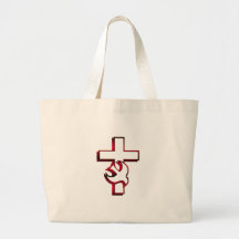 Cross and Holy Spirit / Holy Ghost Canvas Bag