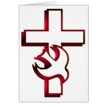 Cross and Holy Spirit / Holy Ghost Greeting Cards