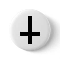 Cross antichrist button