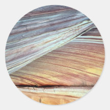 Cross-bedded Navajo sandstone, Arizona, U.S.A. Round Stickers