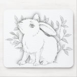 cross bunny mouse pad
