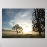 Cross-country course at dawn posters