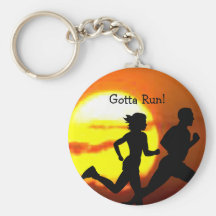 CROSS COUNTRY - GOTTA RUN - STAMP - SUNSET KEYCHAIN