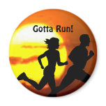 CROSS COUNTRY - GOTTA RUN - STAMP - SUNSET magnets