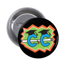 Cross Country Runner Graduate Button