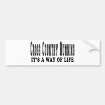 Cross Country Running It's way of life Bumper Sticker