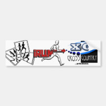 CROSS COUNTRY RUNNING MOTTO - GO THE DISTANCE XC BUMPER STICKERS