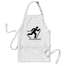 Cross Country Ski Symbol Apron