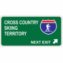 Cross Country Skiing Next Exit photo sculptures