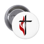 CROSS & FLAME BUTTON
