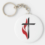 CROSS & FLAME KEY CHAIN