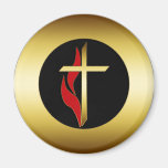 CROSS & FLAME MAGNET