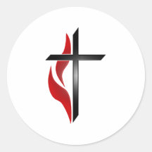 CROSS & FLAME STICKER