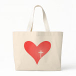 Cross/Heart Tote Bag