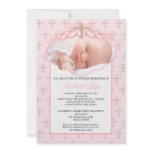Cross & Hearts Photo Baptism Inviation invitations