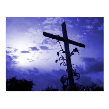 Cross of Jesus I am the Vine Christian Post Card