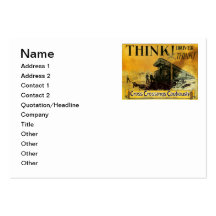 Cross Railroad Crossings Cautiously Business Cards