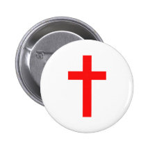Cross (Red) Pinback Button
