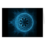 cross spiral ray sphere lotus greeting card