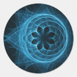 cross spiral ray sphere lotus sticker