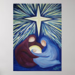 Cross Star Nativity posters