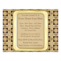 Cross Stitch Custom Invitation