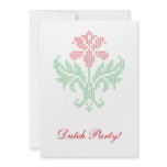 Cross stitch floral pattern invitations