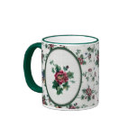 Cross Stitch Rose Mug