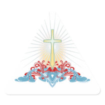 Cross_Water_Blood-1 Triangle Stickers