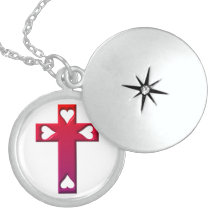 Cross with 4 hearts Necklace