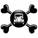 Crossbones Antique Cars Photo Cutouts