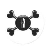 Crossbones Arresting People stickers