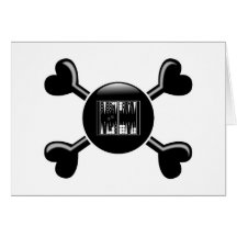 Crossbones Backgammon Greeting Cards