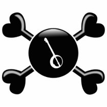 Crossbones Banjo Photo Cutouts