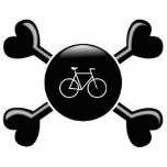 Crossbones Bicycling Photo Cutout