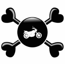 Crossbones Biking Photo Cutouts