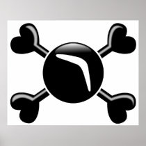 Crossbones Boomerang Posters