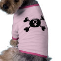 Crossbones Feminism pet clothing