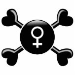 Crossbones Feminism photo sculptures