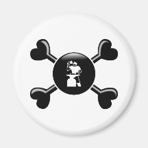 Crossbones Metal Working Fridge Magnet
