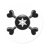 Crossbones Police Work stickers
