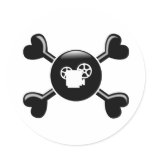 Crossbones Projection stickers