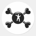 Crossbones Tai Chi Sticker