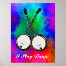 CROSSED BANJOS-POSTER