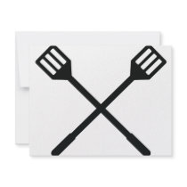 crossed barbecue cutlery icon announcement