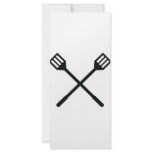 crossed barbecue cutlery icon rack card