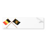 Crossed Belgium and Flemish Brabant Flags