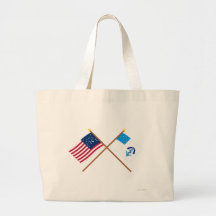 Crossed Bennington and 2nd Rhode Island Regiment F Bags